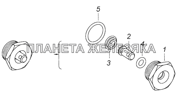 16-3513110 Кран слива конденсата КамАЗ-6520 (Euro-2, 3)